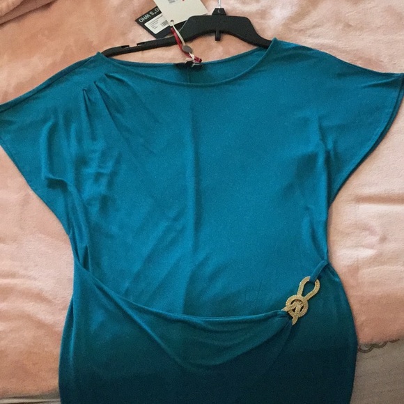 Dress made in Italy, teal color - Picture 8 of 8